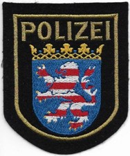 Polizei WSP HESSEN  Wiesbaden Stoff- Abzeichen Patch 90er J. WASSERSCHUTZPOLIZEI
