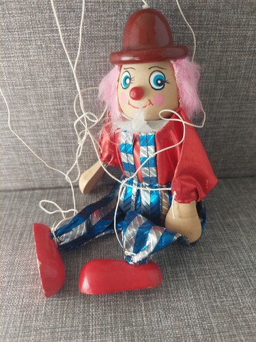 Marionette vintage clown holz - vintage,