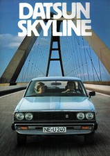 Prospekt Datsun Nissan Skyline ca 1970/1980er Jahre 10179