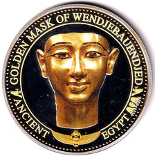 AV-VD Salomonen 2016 2 Dollars Golden Mask of Wendjebauendjed 925er Silber H21