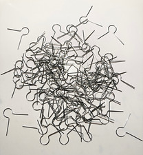 100 Anhänger für Kugeln und Eier, Metall Draht verzinkt, Ösengröße 7 mm