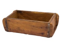 Alte Ziegelform mit schönen Beschlägen und Filzfüßen, 30,5x14x8,5cm,UNIKAT