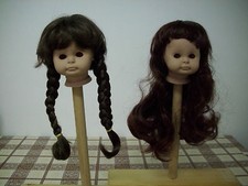 2 Puppenperücken Kunsthaar KU