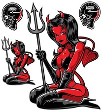 Pin Up Teufel Girl Aufkleber