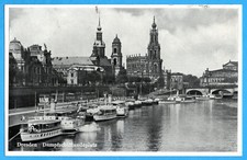 Dresden (um 1937) - Landeplatz der Dampfschiffe am Terrassenufer - AK 305