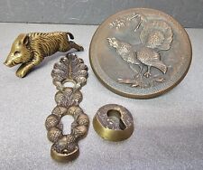 Türdrücker Wrede Messing Türbeschlag Drückergarnitur WILD Jäger Jagd Haustür