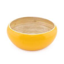 Bourgh Bambus Schüssel Ø 26 cm, rund gelb als Obst Salat Gemüseschale