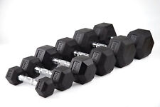 Hexagon Kurzhanteln | 2,5 - 50kg | Hex Hantel gummiert | Kompakthanteln