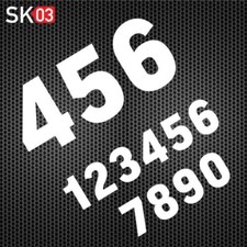 3 x Startnummer Aufkleber