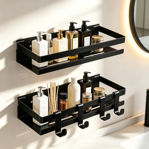 Duschablage ohne bohren 2er - ohne,