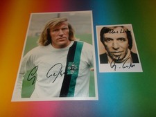 Günter Netzer Borussia Möchengladbach signiert signed  Autogramm 20x28 Foto + AK