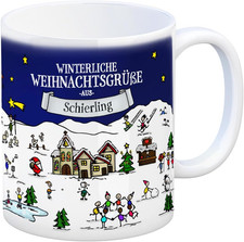 Schierling Weihnachten Kaffeebecher mit winterlichen Weihnachtsgrüßen - Tasse, W
