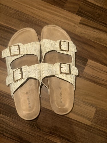Beige sandalen pantoletten - beige,