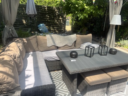 Polyrattan garten lounge set - polyrattan,