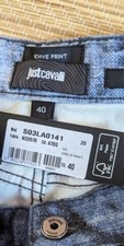 Just Cavalli Herren Jeans Archive Print Slim Fit Mid Rise, Made in Italy UVP 698£