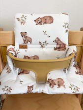Sitzkissen 2-tlg. Sitzbezug Sitzpolster für Hochstuhl Stokke Tripp Trapp
