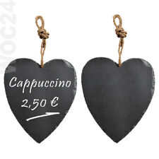 27 x 23 cm Schiefer Kreide Tafel Herz Deko Schiefertafel Kreidetafel Aufhängen