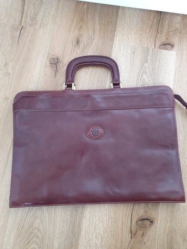 Vintage leder aktentasche - vintage,
