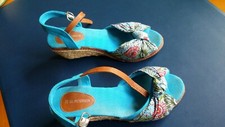 Damensandale Gil Peterson, Gr.38, hellblau/bunt, gebraucht