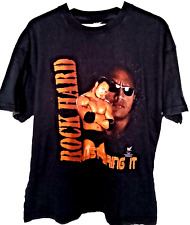 Original Vintage WWF WWE Shirt THE ROCK (HARD) Just bring it XL Retro USA 90er