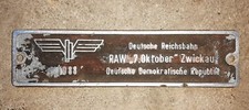 Waggonschild DR, RAW