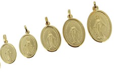 wundertätige Madonna Echt Gold 585 Hl. Maria Immaculata Milagrosa mit 925 Kette