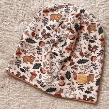 ♥ Kinder Beanie Wendebeanie Mütze ♥ KU 52 - 54 NEU Handmade *Waldtiere*