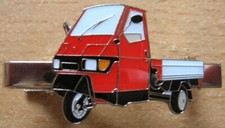 Krawattenklammer Vespa Piaggio Ape 50 rot red Art. 1141 Dreirad Moto