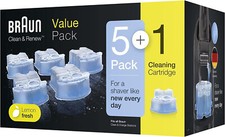 Braun Clean & Renew Reinigungskartuschen elektrische Rasierer Herren 6er Pack