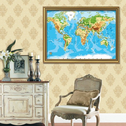 Welt karte gerahmt - welt,