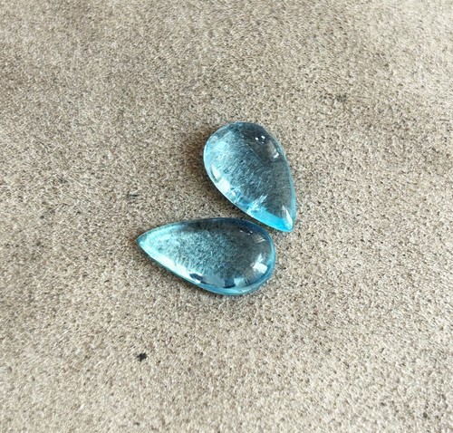 Tief blau aquamarin - blau, oval