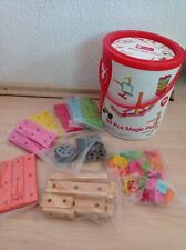 Baufix Zauber Bausteine Magic blanks Neu aus Holz 88 Teile