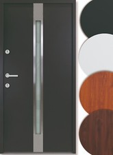 Haustür Nebeneingangstür Eric - hochwertige Kellertür Außentür in anthrazit weiß