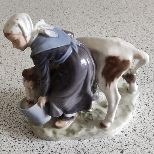 Figur magd mit - figur, kälbchen