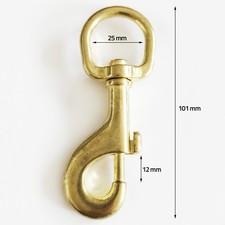 Bolzenkarabiner Messing 2er