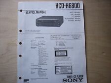 Service Manual Orginal - Sony - Tuner CD Player HCD-H6800