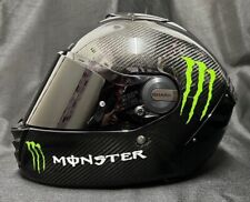 5% Rabatt SHARK SPARTAN RS Gloss Carbon mit MONSTER AUFKLEBERN Motorradhelm