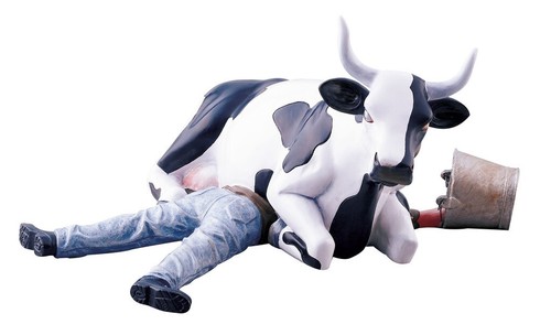 Cowparade mu cow sitting - cow,