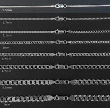 Silberkette Panzerkette Figarokette Schlangenkette Echt 925 Sterlingsilber Kette