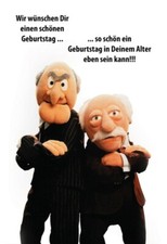 Blechschild 20x30cm gewölbt Waldorf Statler Muppets Geburtstag Deko Schild