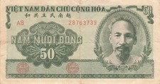 Vietnam 50 Dong 1951 P61a Fine (Serie AB)
