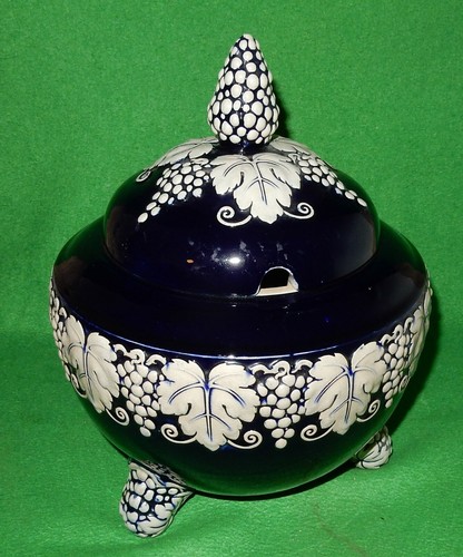 Bowle topf blau steingut - bowle,