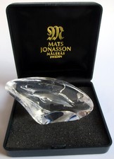 Mats Jonasson  Maleras Sweden Design Delphin Cystal Kristallglas Glas Formglas