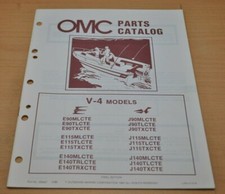 OMC V-4 Johnson Evinrude Parts Catalog 1983 E90 Motor Bootsmotor Ersatzteilliste