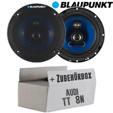 Lautsprecher Boxen Blaupunkt 3-Wege Auto KFZ PKW Einbauset für Audi TT 8N Heck