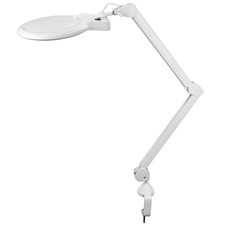 * Chameleon Lupen-Leuchte Klemmlampe weiß basteln nähen Büro Handwerker B-Ware