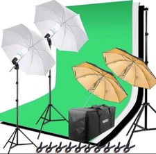 HAKUTATZ Fotostudio Set 5-in-1 Hintergrundsystem Softbox, Reflektor Fotoleinwand