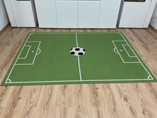 Kinder-Teppich, Spiel-Teppich Für Kinderzimmer Mit Fußball-Design, In Grün