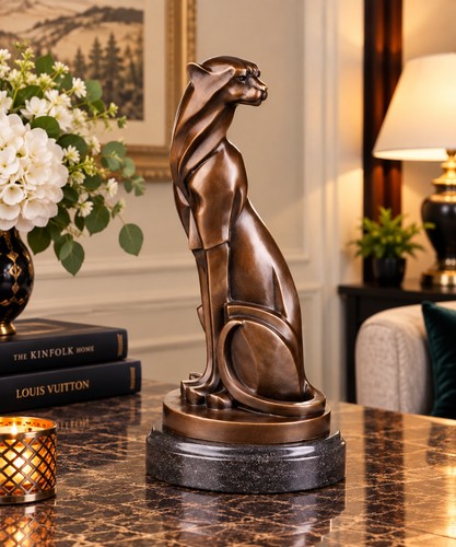 Bronze skulptur panther art - panther, im