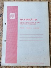 DDR Rechenblätter für Schule Beruf Schulbedarf Papier Heft Lehrmittel Hermes